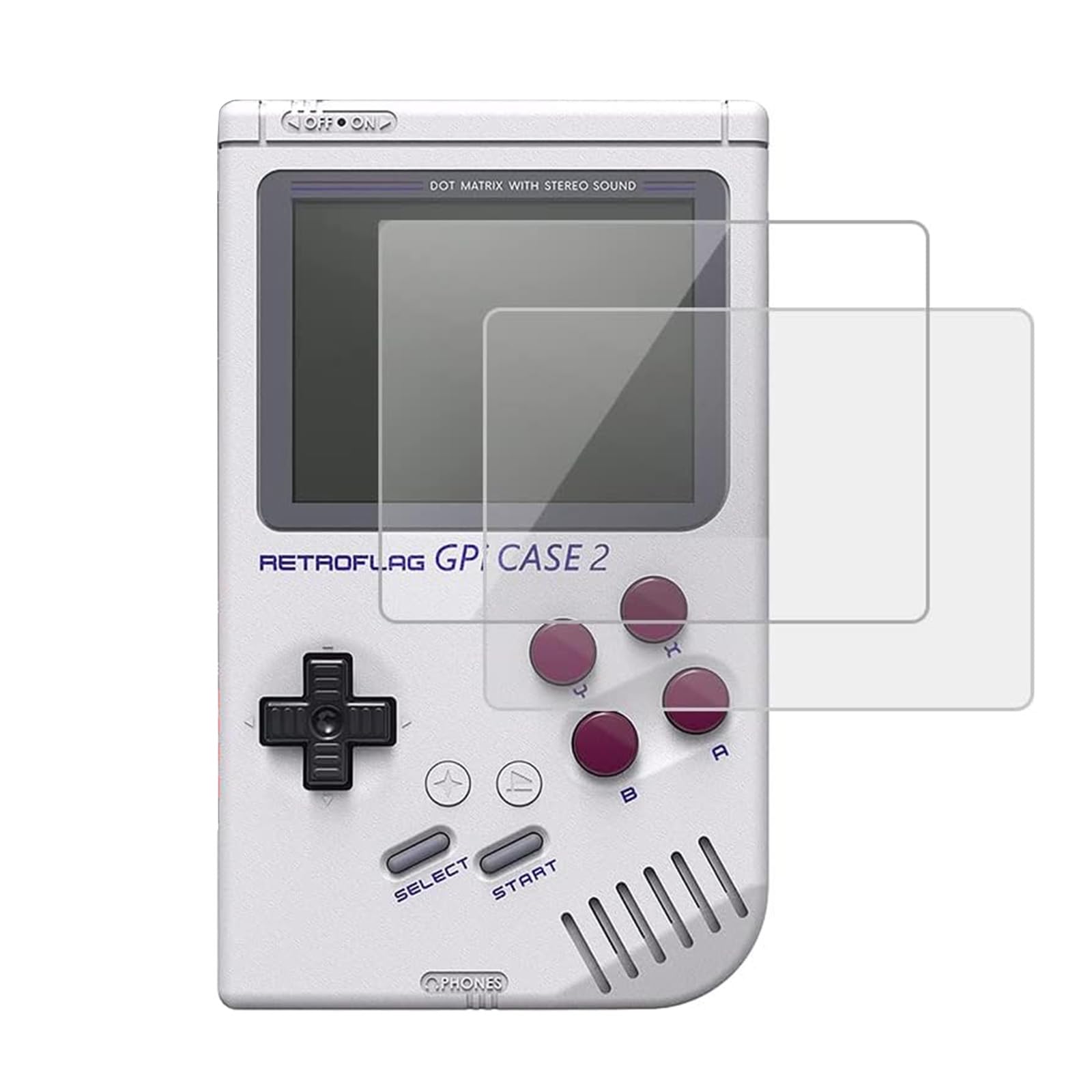 kinokoo Retroflag GPi Case 2 Screen Protector, 0.25mm 9H Hardness Tempered Glass Film for Retroflag GPi CASE 2 Digital Camera Bubble-free/Anti-scratch (2 Pack)