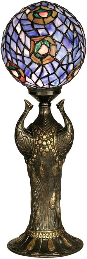 dale tiffany peacock table lamp