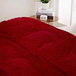 Red Throw Blanket 50"×60" inches Gifts for Mom