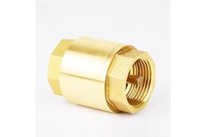 MYWERO 1-1/2" One Check Valve, Female Threaded Vertical Check Valve Brass Check Valve for Water Backflow Prevention for oil, Gas-Air Check Valve, Sewage Pump, etc DN40