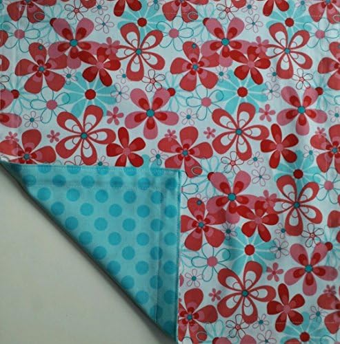 Kiddokins Cotton Cloth Napkins for Kids Lunchbox: Blue Flower Double Sided Napkin