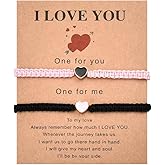 YangQian Valentines Gifts for Couple Matching Heart Bracelets for Him Her Anniversary Birthday Gifts for Bpyfriend Gf Husband Wife