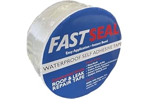 FastSeal RV Roof Tape, 3" x 50' White - UV-Resistant Camper Roof Sealant, Stops Leaks - Eternabond Equivalent