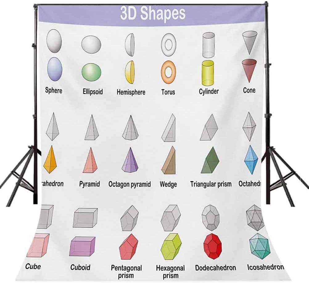 amazon com 4x6 ft photo backdrops learning the 3d shapes for kids different geometric figures teaching collection background for kid baby boy girl artistic portrait photo shoot studio props video drape vinyl amazon com