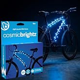 Brightz CosmicBrightz LED Bike Frame Rope Light - 6.5-Foot Silicone Rope - Frame Mount with On/Off Switch - Weather Resistant - Battery Powered - Fits Kids, Teen &amp; Adult Bikes and Scooters