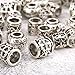 Pangda 40 Pieces Hair Tube Beads Dreadlocks Beads Hair Braiding Jewelry Hair Decoration Accessories, 4 Styles, Tibetan Silver