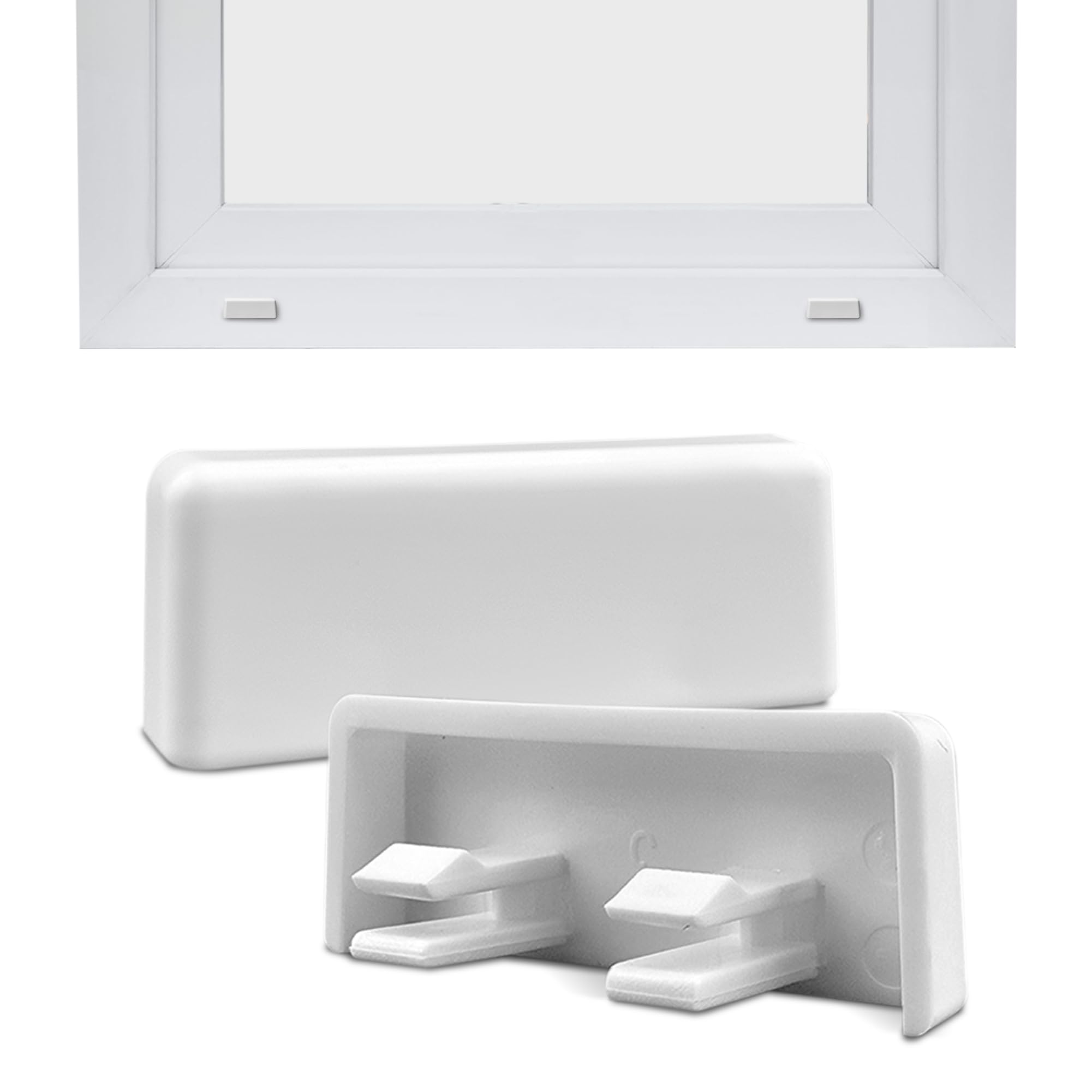 Ante Bellum Window Drainage Caps - 36.5mm Plastic Drain Caps for Window Frames, Moisture Wicking and Air Circulation, Reduces Condensation, Easy Push Fit (White) - Pack of 20