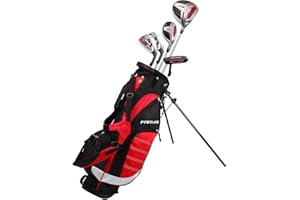 Precise XD-J Junior Complete Golf Club Set for Children | 3 Age Groups Boys & Girls | Right Hand & Left Hand Kids Golf Clubs Set w/ 2 HC's, Flex Shafts & Lightweight Stand Bag with Dual Straps
