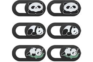Roleader 6 Pieces Webcam Cover Slider with Panda Pattern, Privacy Protection Laptop Camera Cover for Desktop