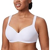 DELIMIRA Women's Balconette Bra Full Coverage Plus Size Tshirt Underwire Back Smoothing Seamless Bras