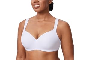 DELIMIRA Women's Balconette Bra Plus Size Full Coverage Tshirt Seamless Underwire Bras Back Smoothing