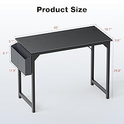 DUMOS 40 Inch Small Computer Office Desk Modern