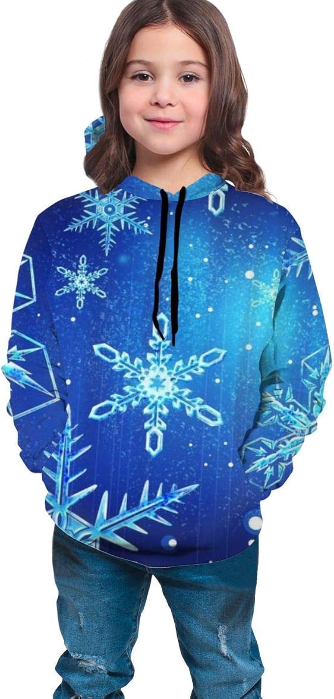 Boys Girls Drawstring Hoodie Kids Pullover Casual AllMatch Christmas