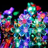 Solar LED String lights,Addlon Solar decorative lighting,23ft(7m) 50 LED 8work Modes,Blossom Ambiance lighting for Outdoor, Garden, Home, Wedding, Christmas party, Waterproof (Multicolor)