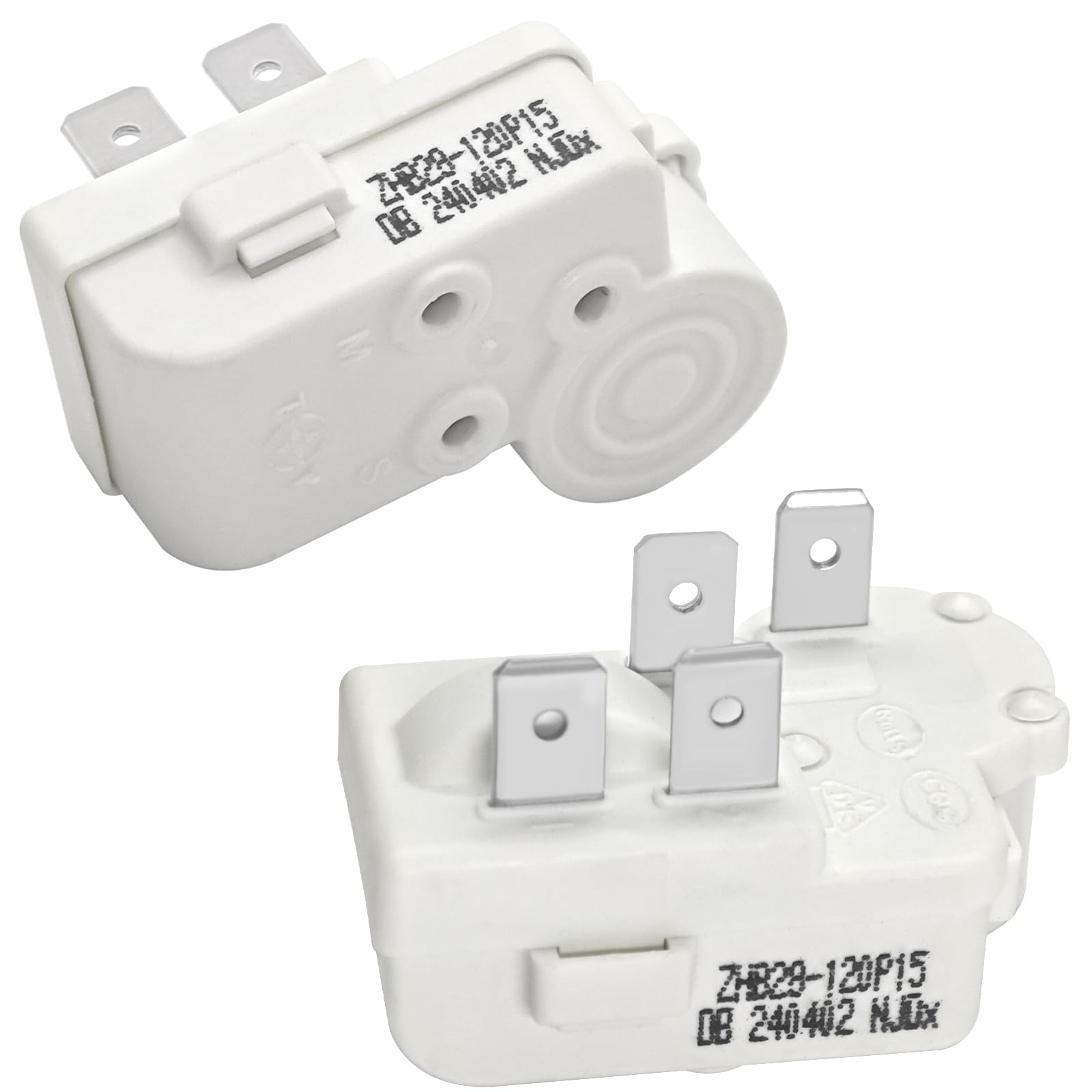 Photo 1 of (Pack of 2) 4Pin Refrigerator Overload Protector PTC Starter Relay - Universal Replacement for Haier, Siemens, Hotpoint ZHB28-120P15 ZHB69-135P4.7 ZHB60-120P4.7 ZHB88-125P4.7 ZHB60-120P15