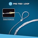 SF 9FT 3X Pre-Tied Loop Fly Leader Nylon Trout Leader 6Pcs view 4