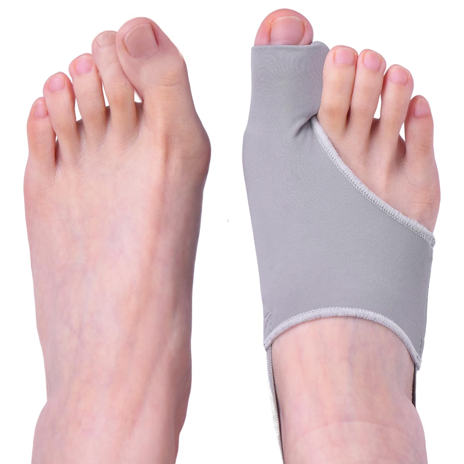 Photo 1 of HHBOXIU Hallux valgus correction device, toe correction device. Suitable for both men and women for the correction of hallux valgus. Hallux valgus splint (gray)