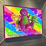 Barney Purple Dinosaur Large Vinyl Indoor or Outdoor Banner Sign Poster Backdrop, Party Favor Decoration, 30