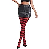 Century Star Halloween Striped Womens Tights Stockings Footed Pantyhose Witch Leggings Girls Halloween Costume Party