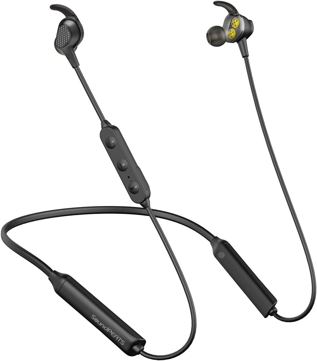 SoundPEATS Bluetooth Wireless Headphone, in-Ear Earbuds Dual Dynamic Drivers Earphones with CVC 6.0 Mic and Volume Control, IPX6 Sweatproof, 13Hour Playtime Earbuds