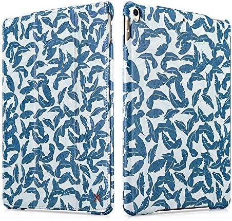 iPad pro 10.5 case, Xoomz Soft PU Leather iPad Cover Case Ultra Slim Anti-Scratch Design Fit Smart-shell Stand with Auto Sleep/ Wake Function (Blue)