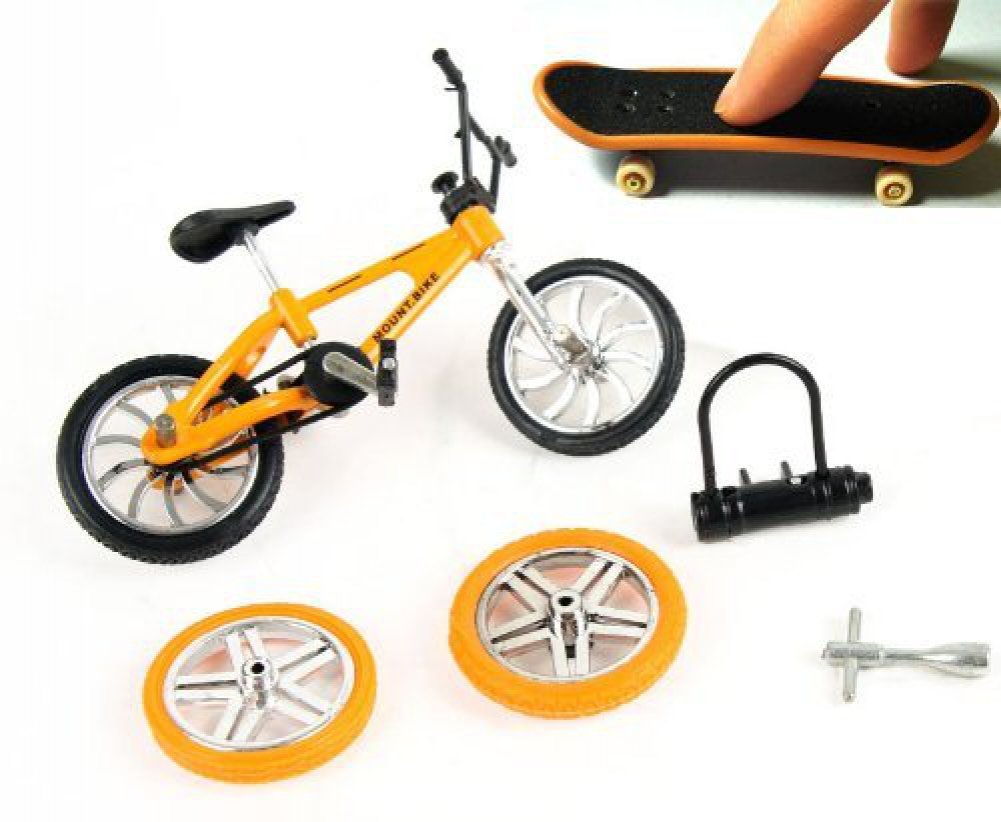 KT Stunt Finger Bike & Skateboard set with accessories [Toy]