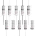 FOCMKEAS 10 PCS 2.2 Ohm Resistor Axial Lead, 5W 5% Tolerance Metal Oxide Film Resistor, Flame Proof for DIY Electronic, Audio-Video Projects