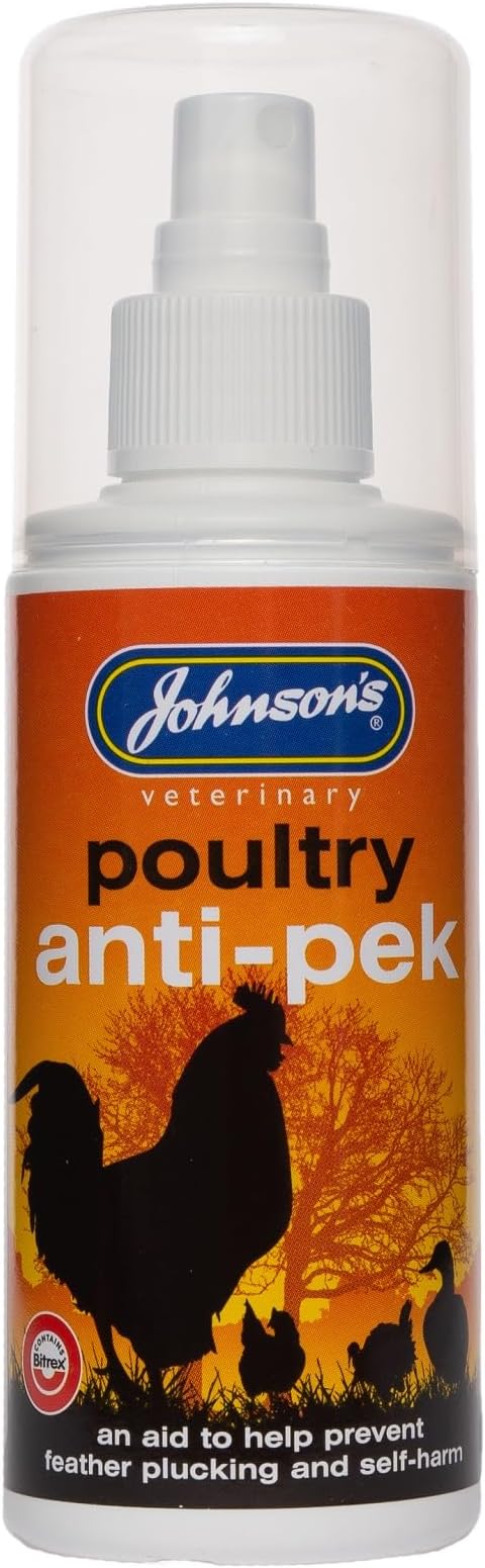 Johnsons Poultry Anti Peck Spray Clear 100ml Bird Feather Plucking Aid