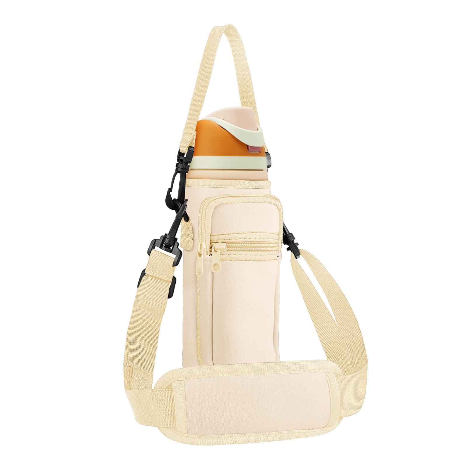 Photo 1 of **USED** SLEILIN Neoprene Water Bottle Holder Bag with Cell Phone Pocket Compatible with Owala FreeSip 24 oz?Water Bottle Carrying Bag ?with Adjustable Shoulder Strap,for 24oz Stainless Steel Water Bottle