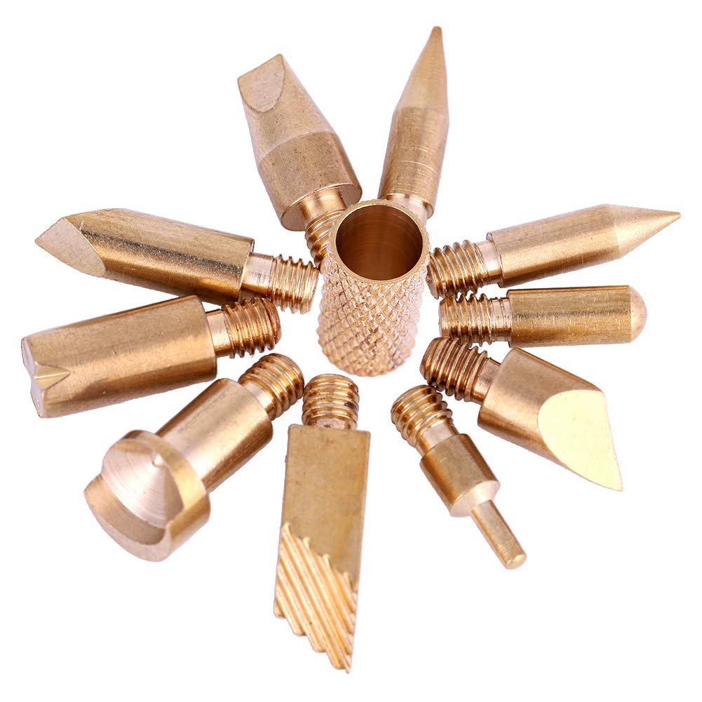 23 Pcs Brass Wood Burning Tip Sets Woodburning Tool Kit for Wood