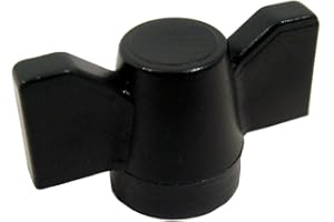 JW WINCO Glass-Filled Nylon Wing Nut, Black, Right Hand Threads, Blind Tapped Thread, Class 6H M5-0.8 Threads, 13mm Width Across Flats, 11mm Height