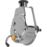 maXpeedingrods Saginaw P Series Power Steering Pump, 5/8" Keyway Shaft | for GMC Chevy Chevrolet 1966-1974, Chrome Street, Hot Rod Reservoir Gearbox Relacement STP01S-2