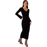 Petal & Pup Womens Lina Long Sleeve Midi Dress - Black