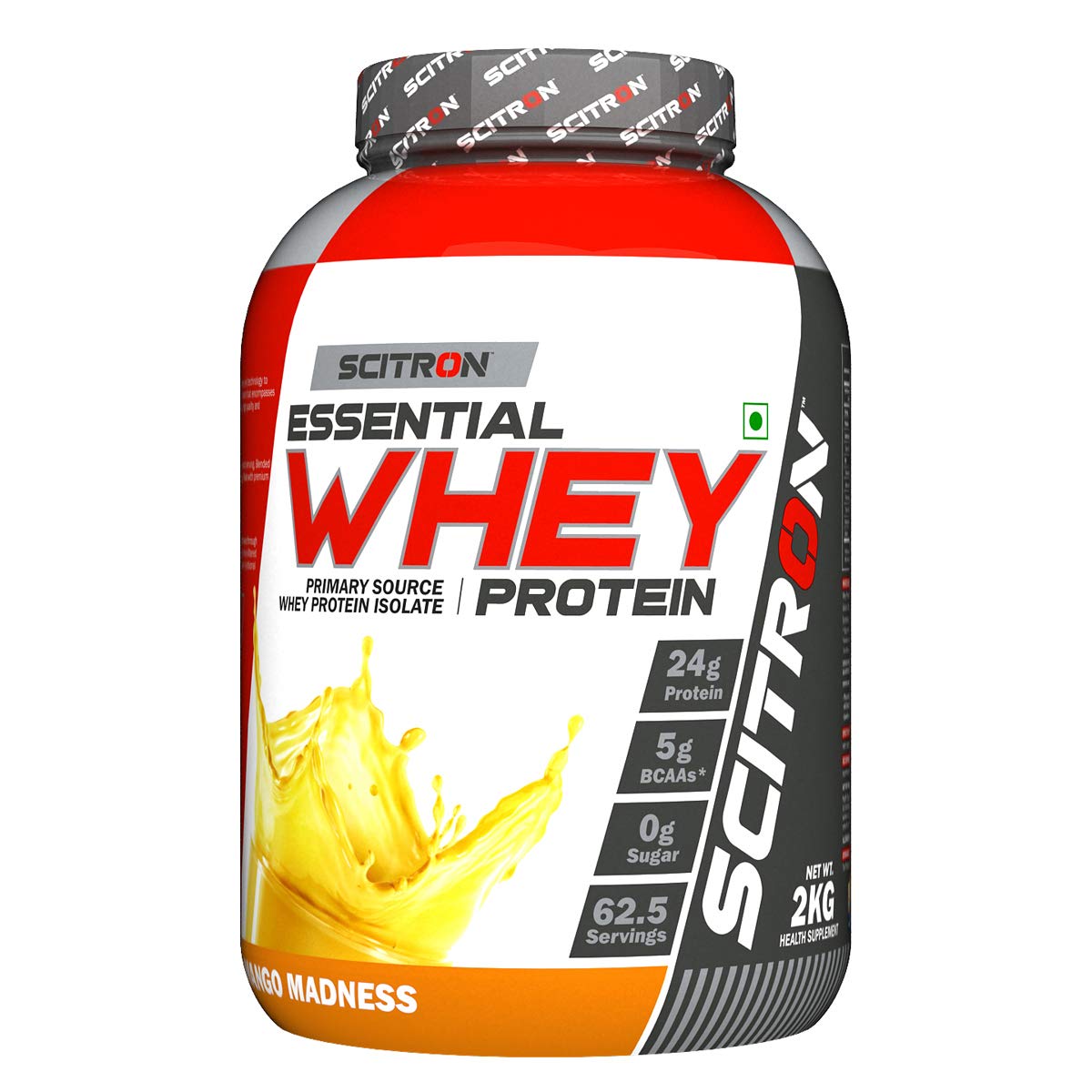 Buy Scitron Essential Whey Protein (24g Protein, 5g BCAAs, 0g Sugar, 62