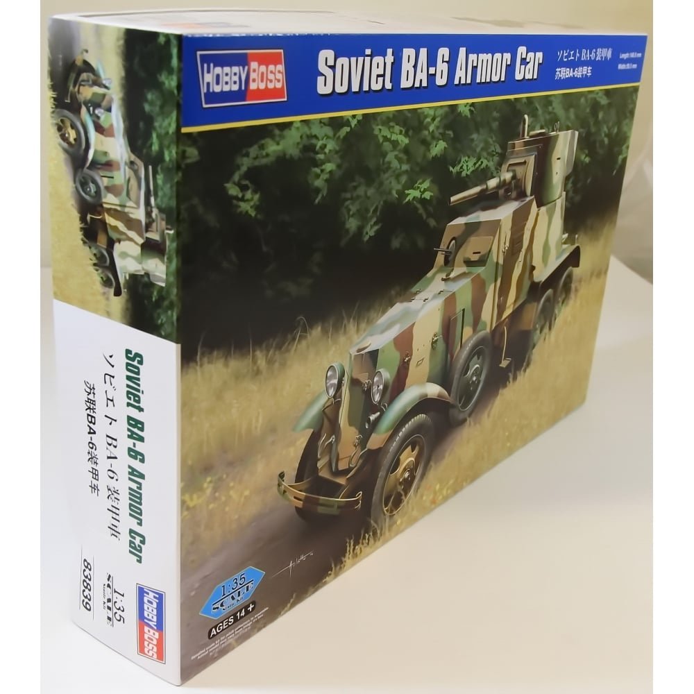Hobbyboss 83839 "Soviet BA-6 Armor Car Plastic Model Kit, 1:35 Scale