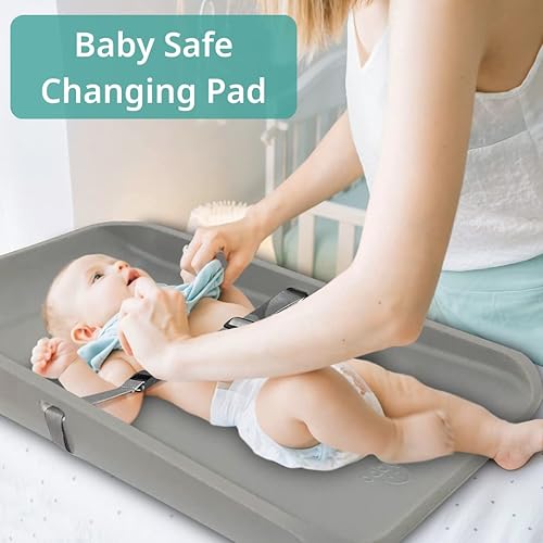 Baby Works Deluxe Foam Baby Diaper Changing Pad, Easy to Clean