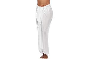 SHU-SHI Sarong Wraps For Women Long Swimsuit Pareo Beach Wrap Skirt With Coconut Clip