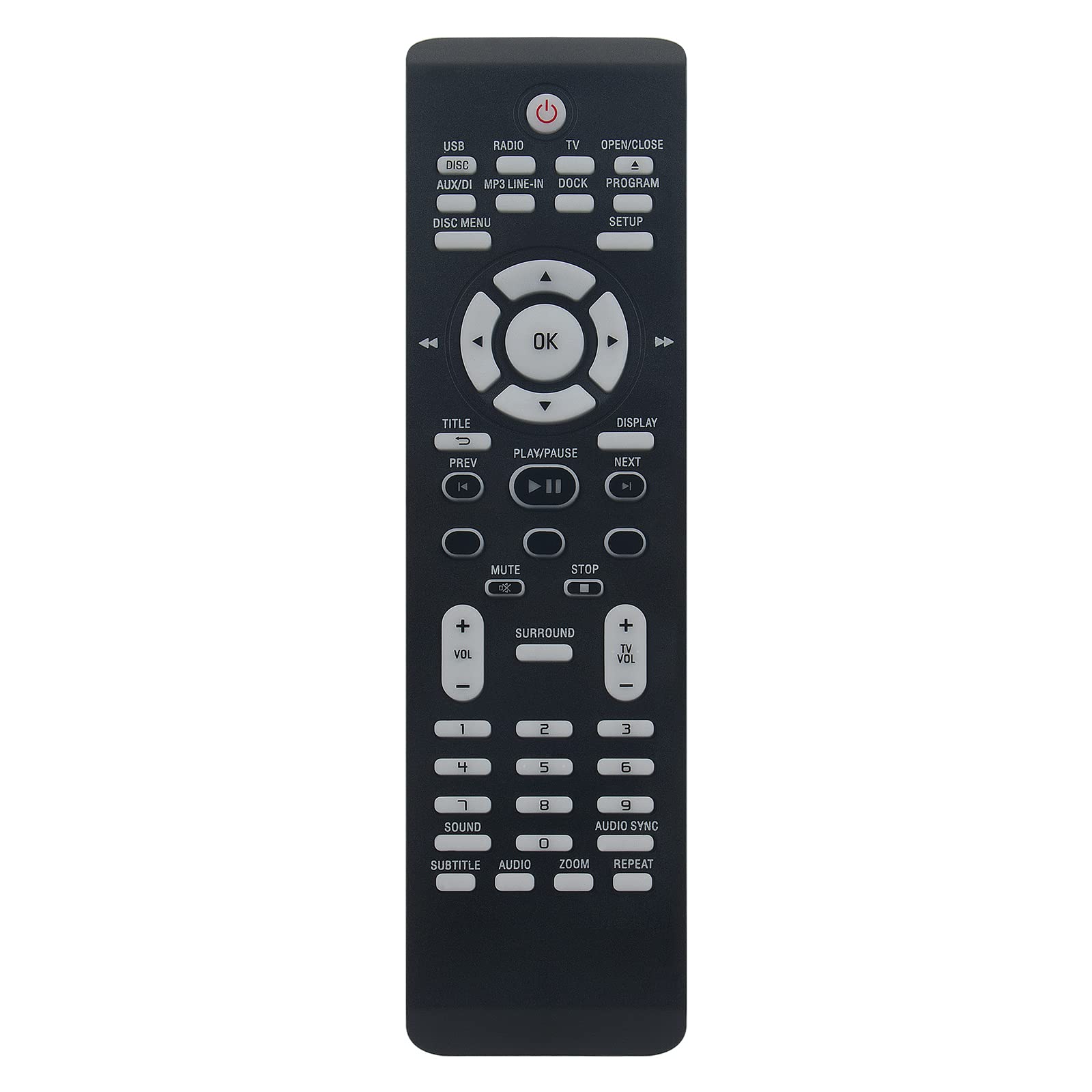 New 996510001263 Remote Replace for PHILIPS RT996510001263 HTS354437 HTS3151D37 HTS3555S HTS3544 HTS3555 HTS3151D HTS3151D/37 HTS3151D/37B HTS3544 HTS3544/37 HTS3544/37B HTS3555 HTS3555/37 HTS3555/37B