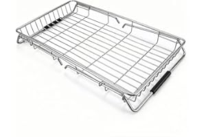 WAHEWUD Expandable Dish Drying Rack for Inside Sink Stainless Steel in Sink Dish Rack with Adjustable Arms for Small Kitchen 