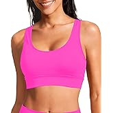 Holipick Women's Sports Bra Bikini Top Criss Cross Scoop Neck Swimsuit Bathing Suit Top Only