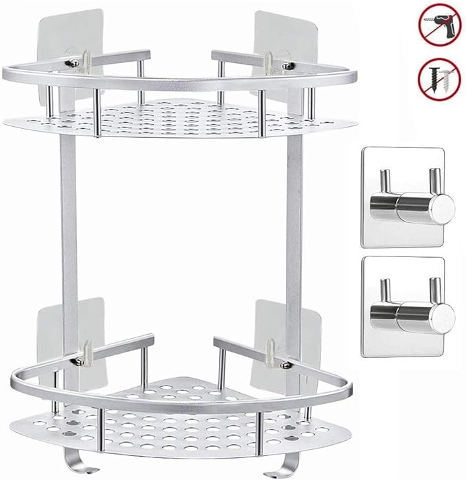bathroom shelf and hooks
