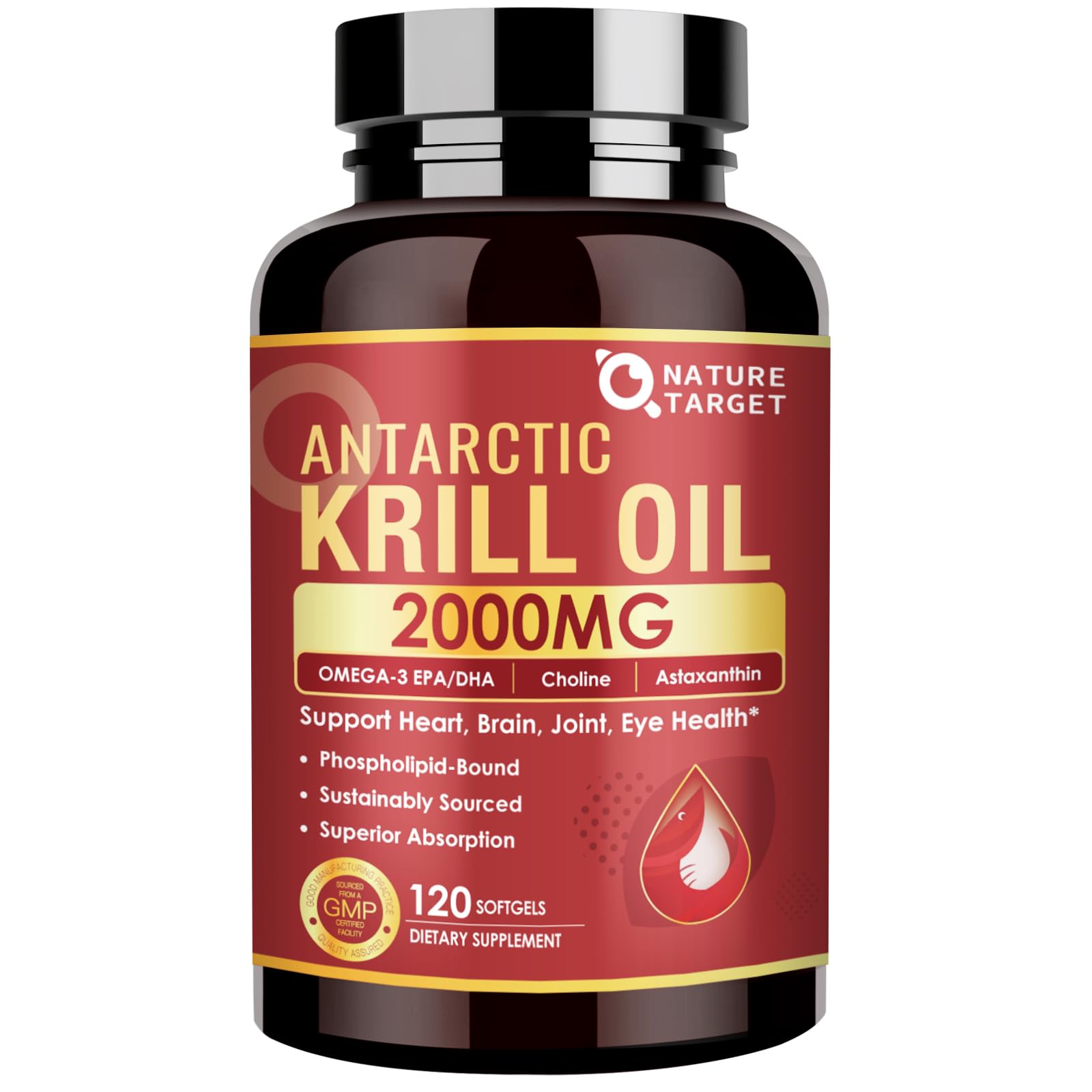 Krill Oil 2000 mg with Omega-3 + Astaxanthin