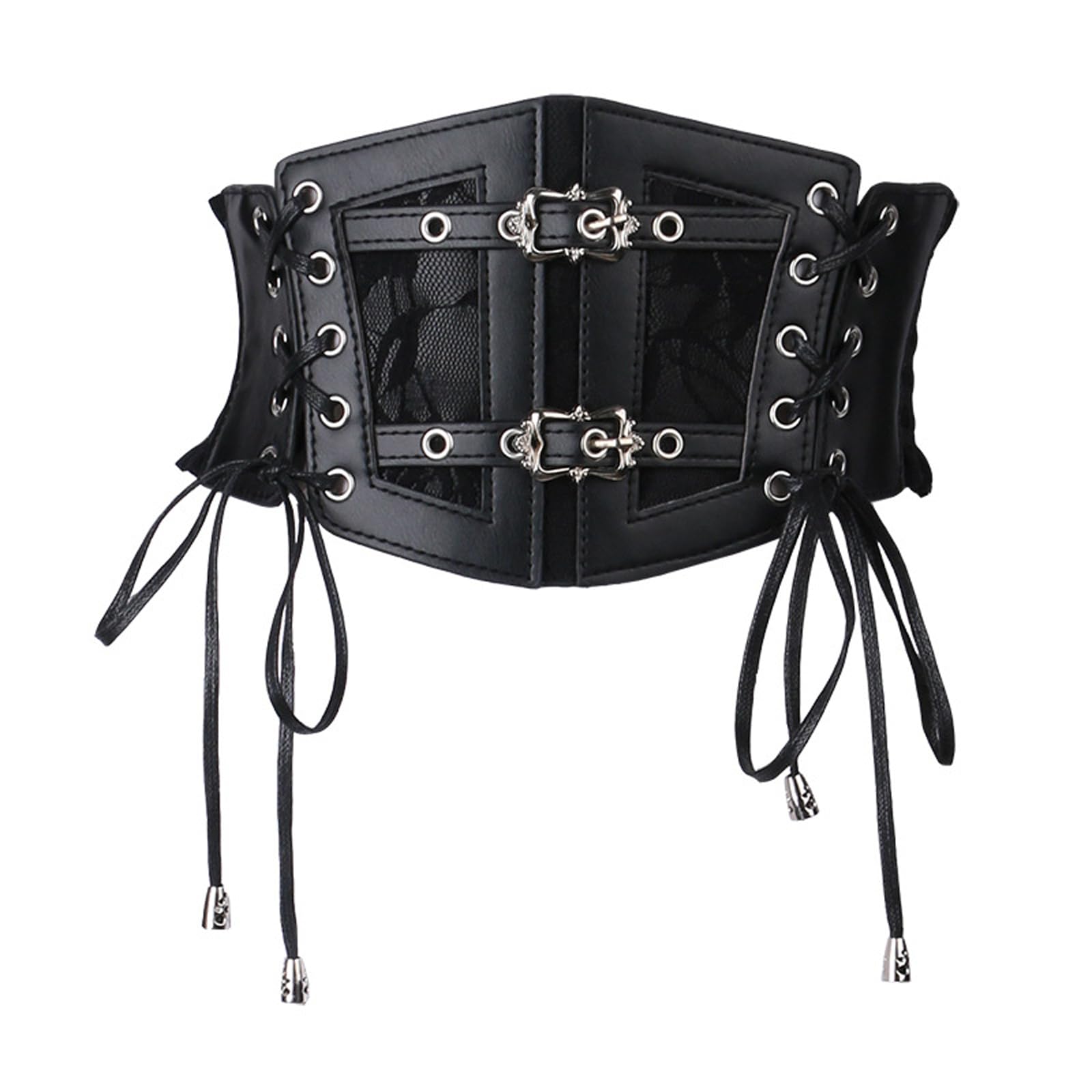 Photo 1 of eYLun Womens Vintage Lace-up Elastic Waist Corset for Halloween Costume - Black