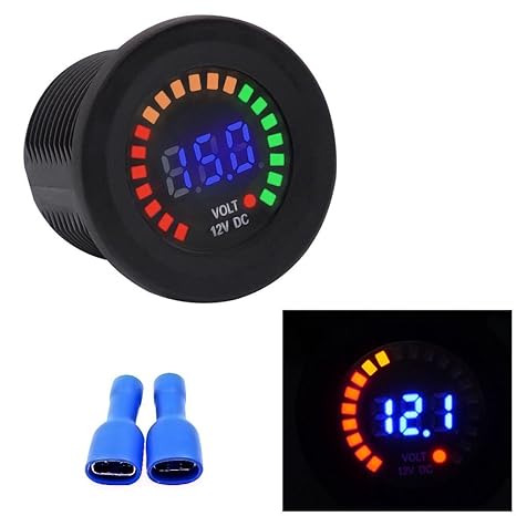 TOOGOO Wasserdichte DC12V RD Digital Voltmeter Drei Draehte Fahrzeuge Motorraeder Boot Autos Spannung Panel Meter Led-anzeige