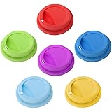 Aspire Silicone Drinking Lid Cup Lids, Reusable Coffee Cup Covers/Lids - ASSORTED 1 PACK