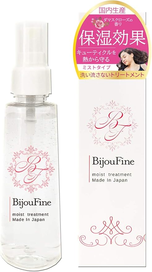 Amazon Bijoufine ビジュファイン 洗い流さないトリートメント 1ml ミストタイプ ヘア美容液 ヒト型セラミド ケラチン 高純度コラーゲン配合 ダマスクローズの香り ビジュファイン ヘアトリートメント 通販