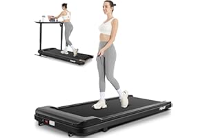 FUNMILY Walking Pad Treadmill for Home Office 2.5HP Under Desk Treadmill, 2 in 1 Electric Treadmill with 265lbs Weight Capacity | Remote Control | LED Display