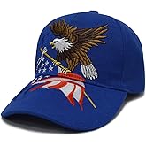 FLYOUTH Creative Baseball Cap Eagle and USA Nation Flag Hat Wild Sun Shade Embroidered Peaked Cap
