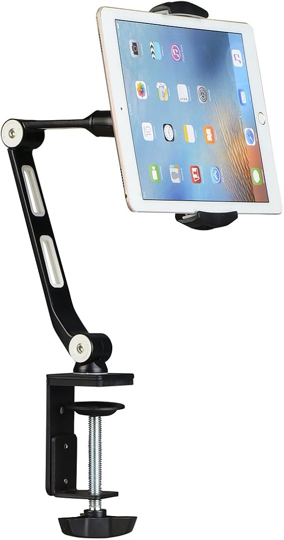 Suptek Aluminum Tablet Desk Mount Stand 360° Flexible Cell Phone Holder