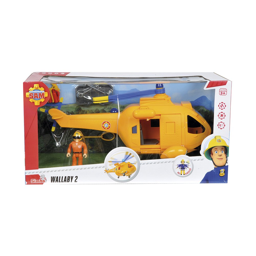 Simba Fireman Sam Helicopter Wallaby with Figure 15cm | Voordelig